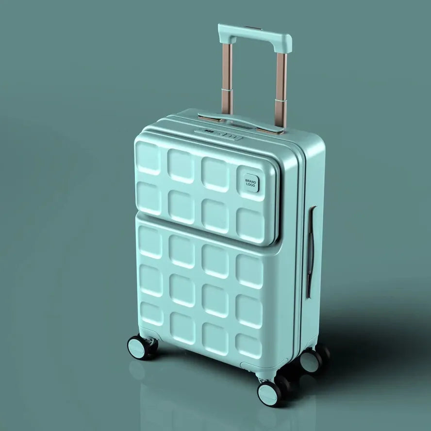JMT-712650 Designer Lightweight Aluminium Trolley Travel Suitcase with Cup Holder