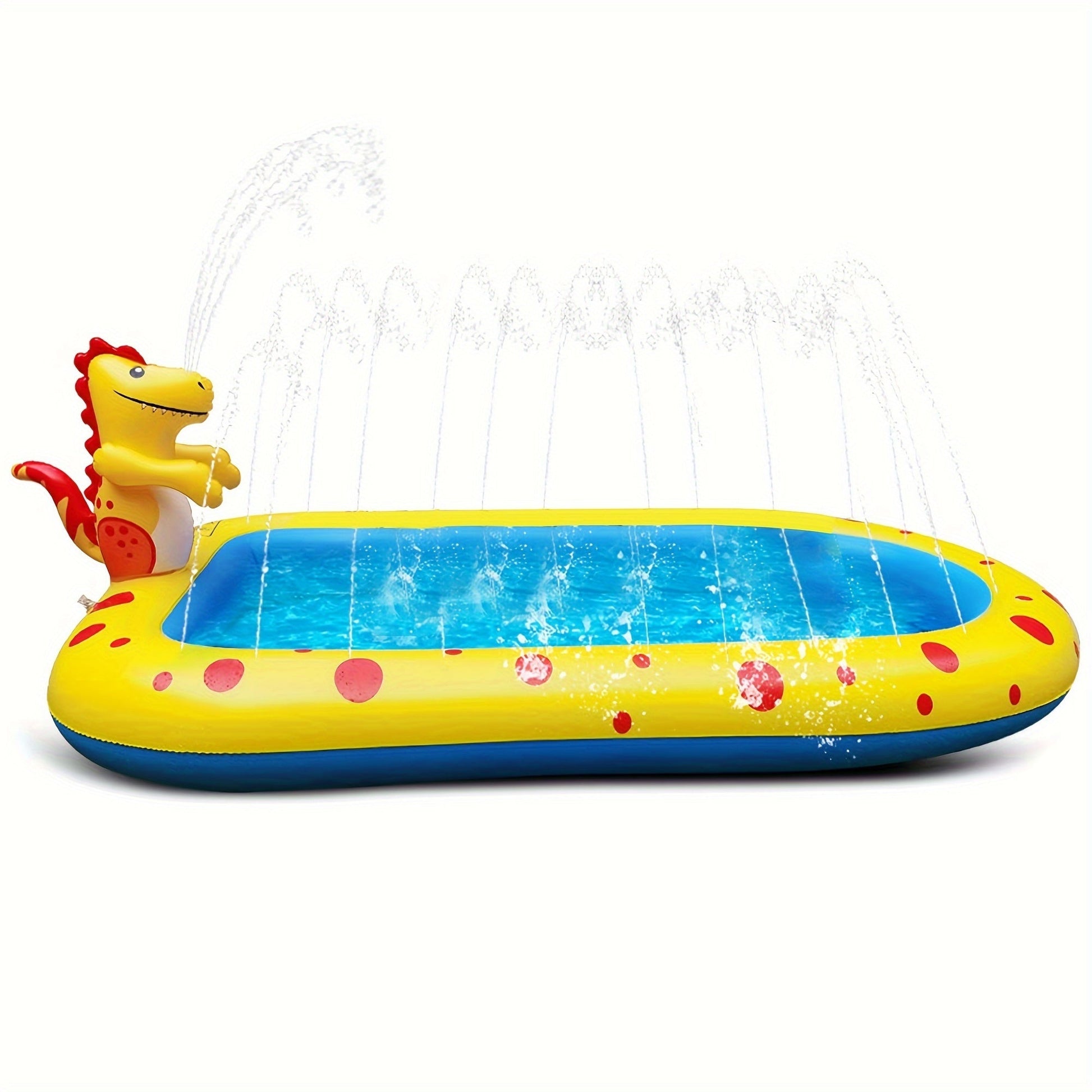 JMT-713162 Dinosaur Themed Water Spray Pool for Kids and Pets - 170x105x65cm Play Mat