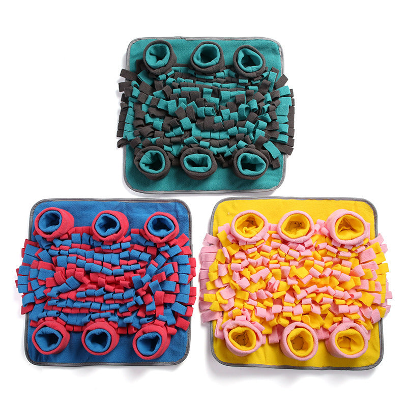 JMT-713226 Pet Sniffing Pad for Dogs - Interactive Feeding Mat for Stimulating Mental and Physical Activity, Machine Washable, Made of Durable Polar Fleece, Available in Green, Blue, Yellow
