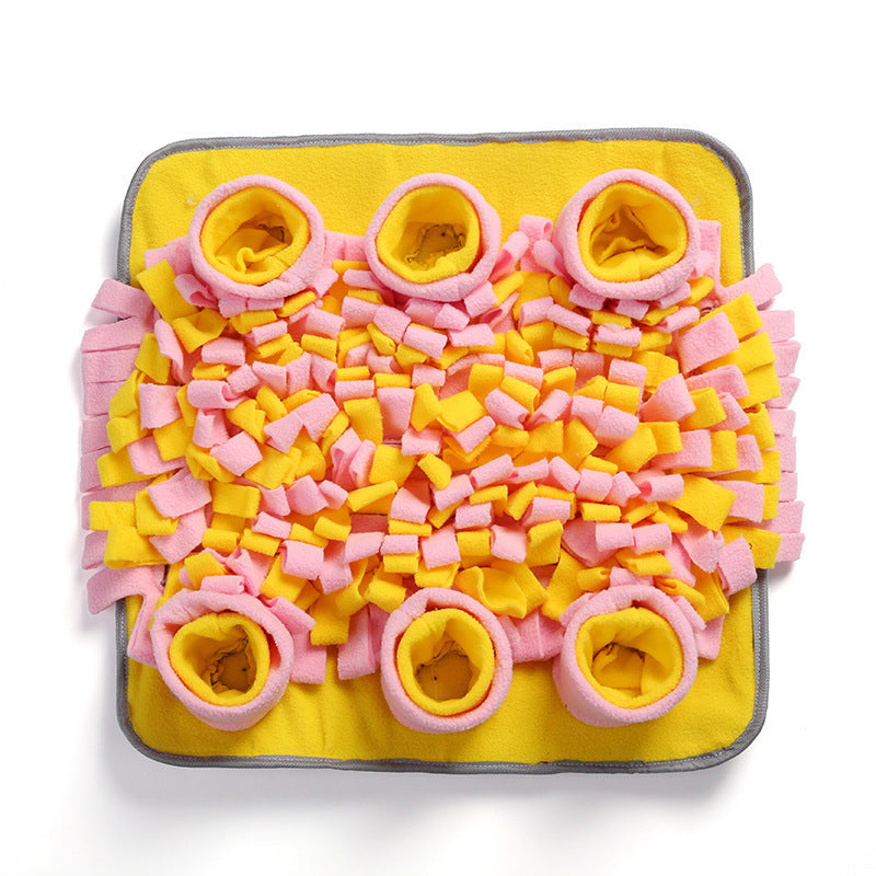 JMT-713226 Pet Sniffing Pad for Dogs - Interactive Feeding Mat for Stimulating Mental and Physical Activity, Machine Washable, Made of Durable Polar Fleece, Available in Green, Blue, Yellow