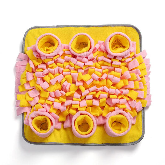 JMT-713226 Pet Sniffing Pad for Dogs - Interactive Feeding Mat for Stimulating Mental and Physical Activity, Machine Washable, Made of Durable Polar Fleece, Available in Green, Blue, Yellow