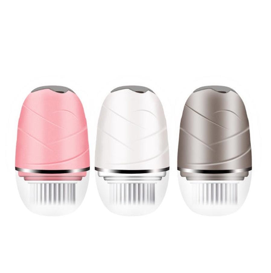 JMT-713226 Portable Waterproof Rotary Face Washing Electric Cleaning Brush with Bamboo Charcoal Brush Head and Dual-Frequency Settings