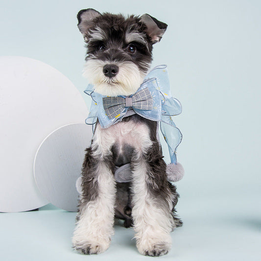 JMT-713418 Breathable Nylon Cat Chest Strap in Fairy Blue, Gray, and Pink