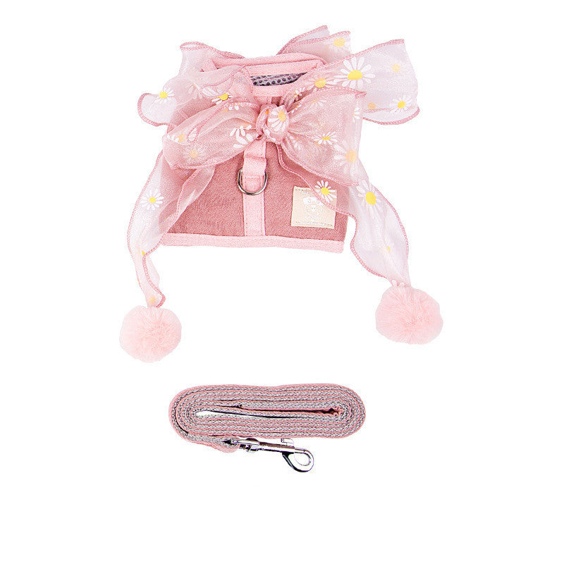 JMT-713418 Breathable Nylon Cat Chest Strap in Fairy Blue, Gray, and Pink