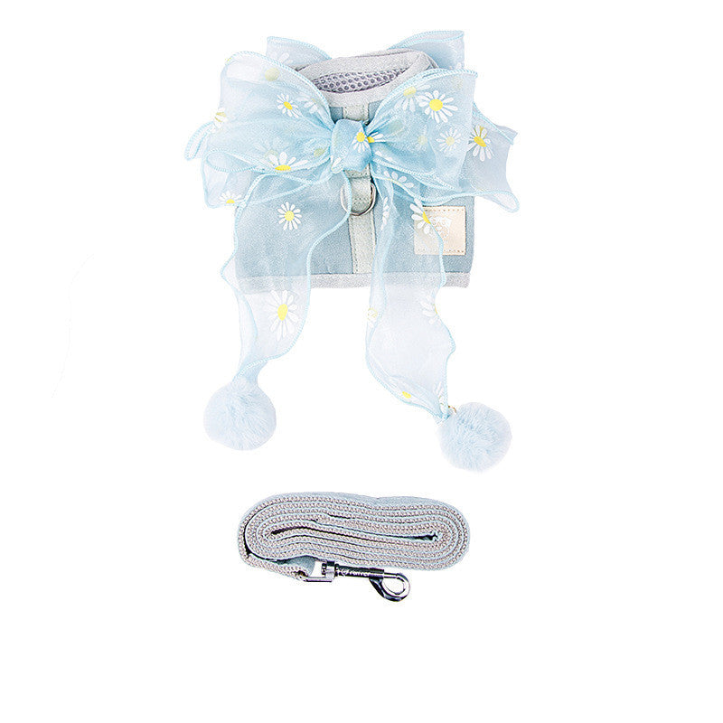 JMT-713418 Breathable Nylon Cat Chest Strap in Fairy Blue, Gray, and Pink