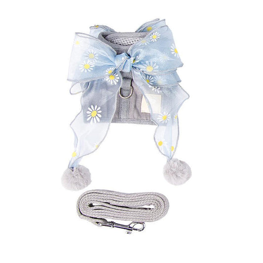 JMT-713418 Breathable Nylon Cat Chest Strap in Fairy Blue, Gray, and Pink