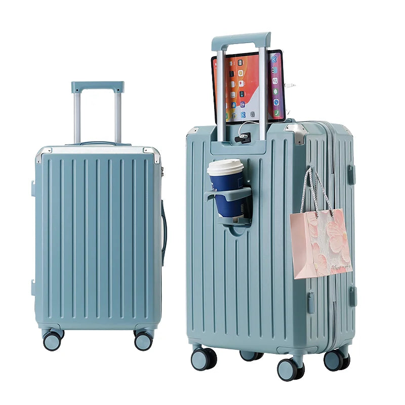 JMT-713866 Adult Ride-On Cabin Suitcase with Removable Rims - 20-Inch Size for Travel