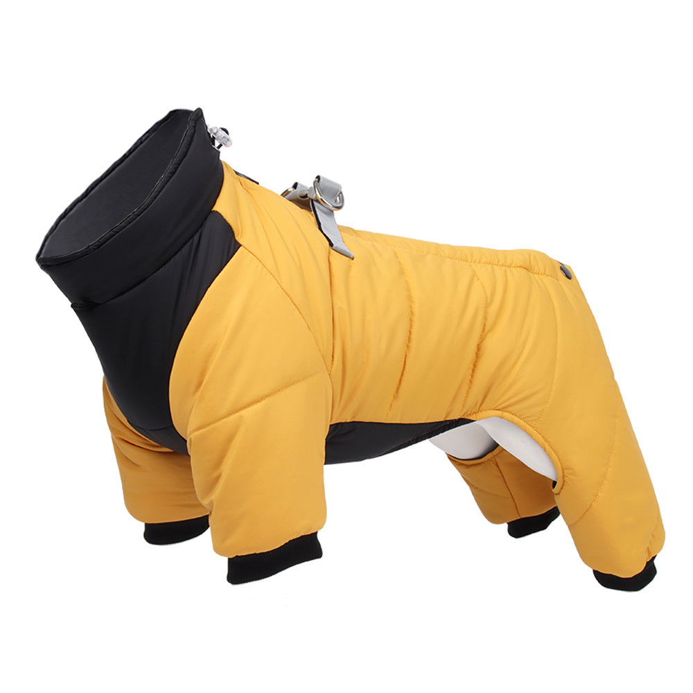 JMT-713866 Winter Thickened Dog Clothing - Casual Four-Legged Outfit in Multiple Colors with Reflective Rope Options