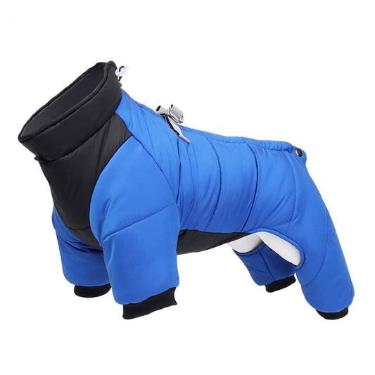 JMT-713866 Winter Thickened Dog Clothing - Casual Four-Legged Outfit in Multiple Colors with Reflective Rope Options