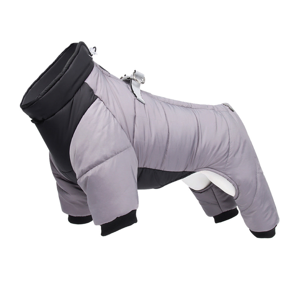 JMT-713866 Winter Thickened Dog Clothing - Casual Four-Legged Outfit in Multiple Colors with Reflective Rope Options