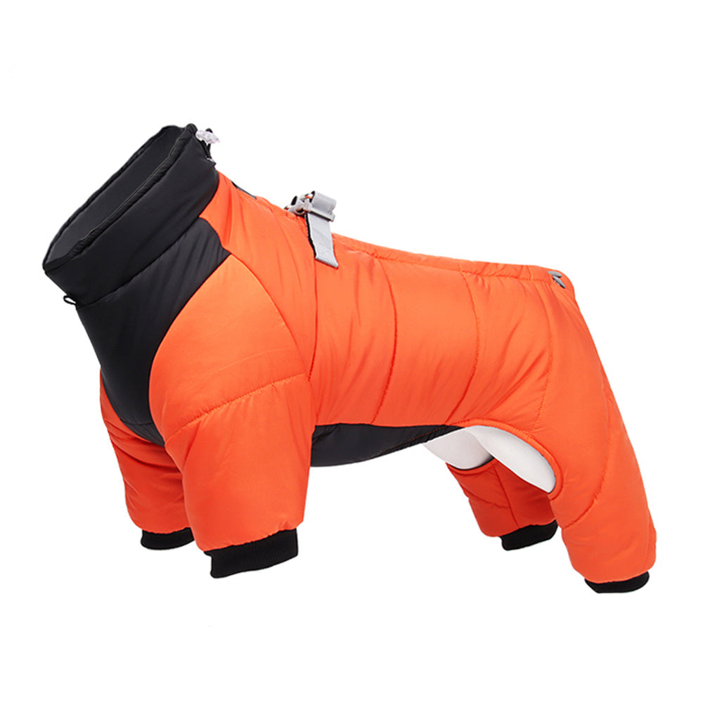 JMT-713866 Winter Thickened Dog Clothing - Casual Four-Legged Outfit in Multiple Colors with Reflective Rope Options