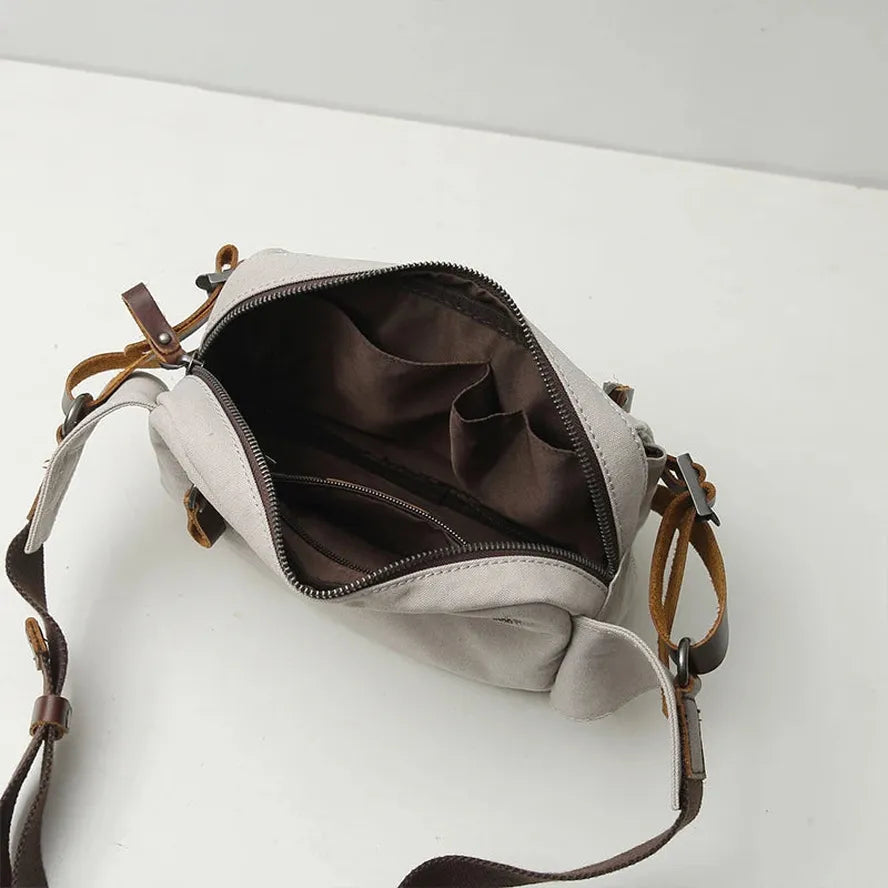 JMT-714122 Retro Canvas Waist Bag Waterproof Cotton Chest Bag for Men