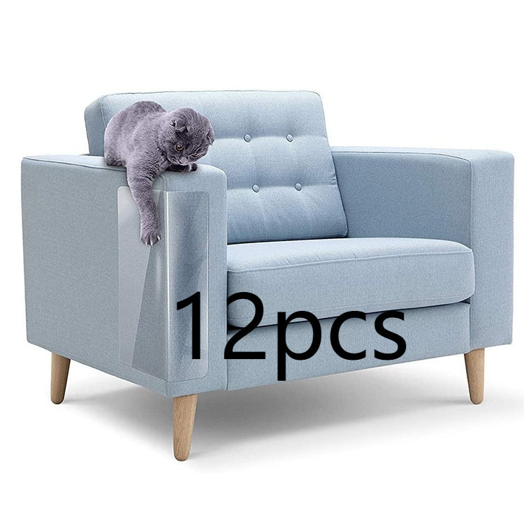 JMT-714250 Furniture Chair Anti-Scratch Stickers - 12PCS Plastic Protective Pad Set, White, 440*300MM