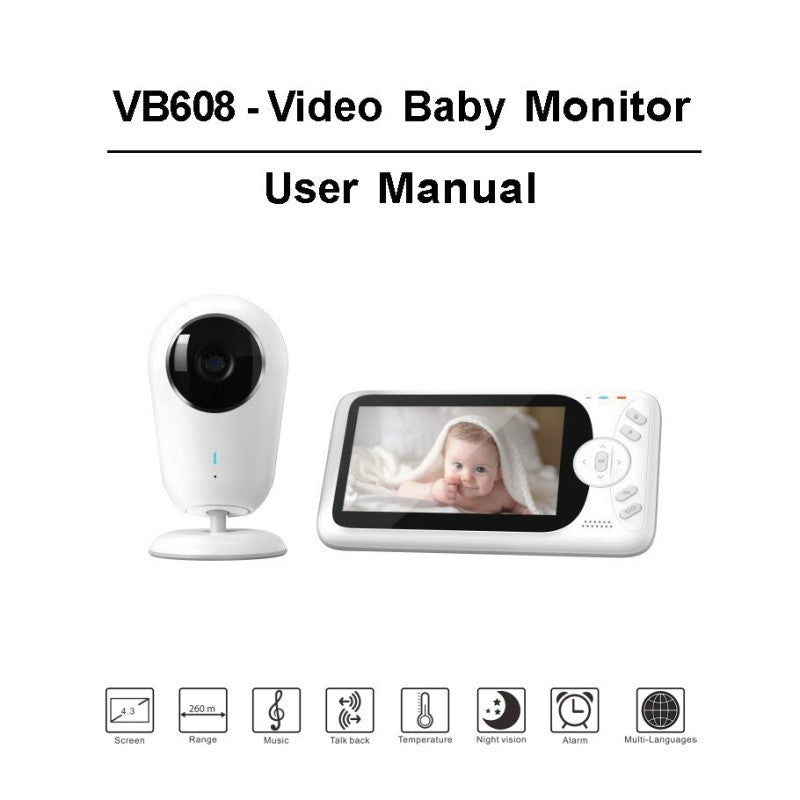 JMT-714890 4.3 Inch Digital Baby Monitor with Night Vision and Two-Way Audio