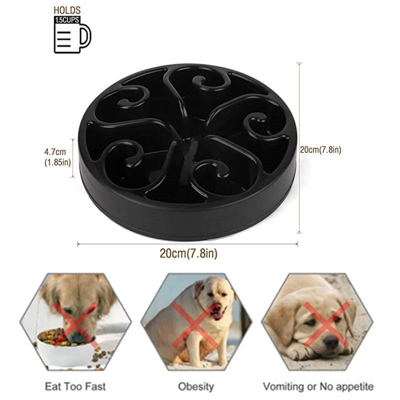 JMT-715210 Pet Dog Slow Feeder Bowl with Non-Slip Base - Eco-Friendly Feeding Dish for All Dog Sizes