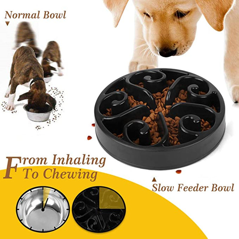 JMT-715210 Pet Dog Slow Feeder Bowl with Non-Slip Base - Eco-Friendly Feeding Dish for All Dog Sizes