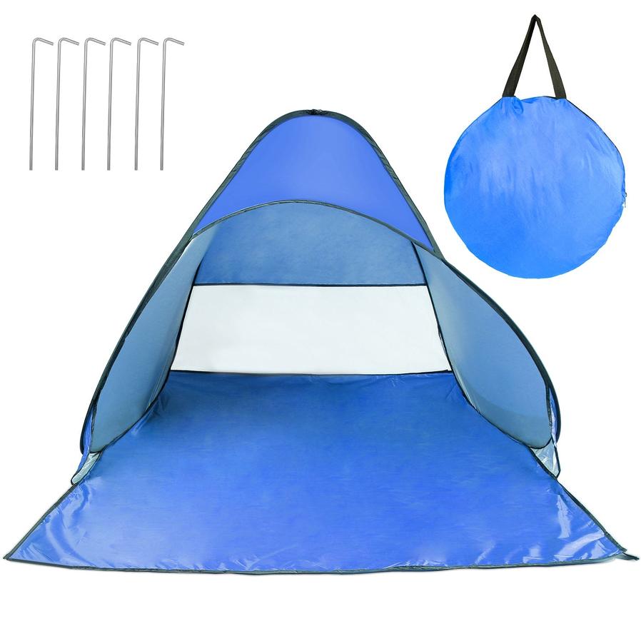 JMT-715274 Automatic UV-Protected Beach Tent for 2-3 People with Net Window and Storage Bag, Waterproof Design for Outdoor Activities