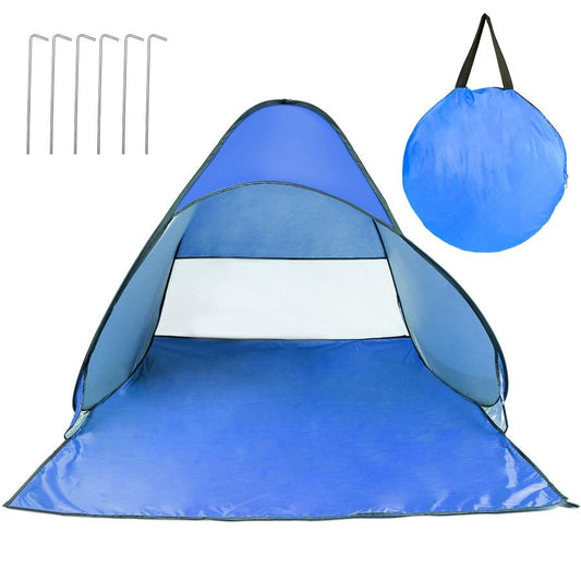 JMT-715274 Automatic UV-Protected Beach Tent for 2-3 People with Net Window and Storage Bag, Waterproof Design for Outdoor Activities