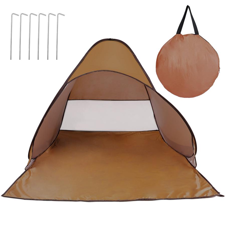 JMT-715274 Automatic UV-Protected Beach Tent for 2-3 People with Net Window and Storage Bag, Waterproof Design for Outdoor Activities