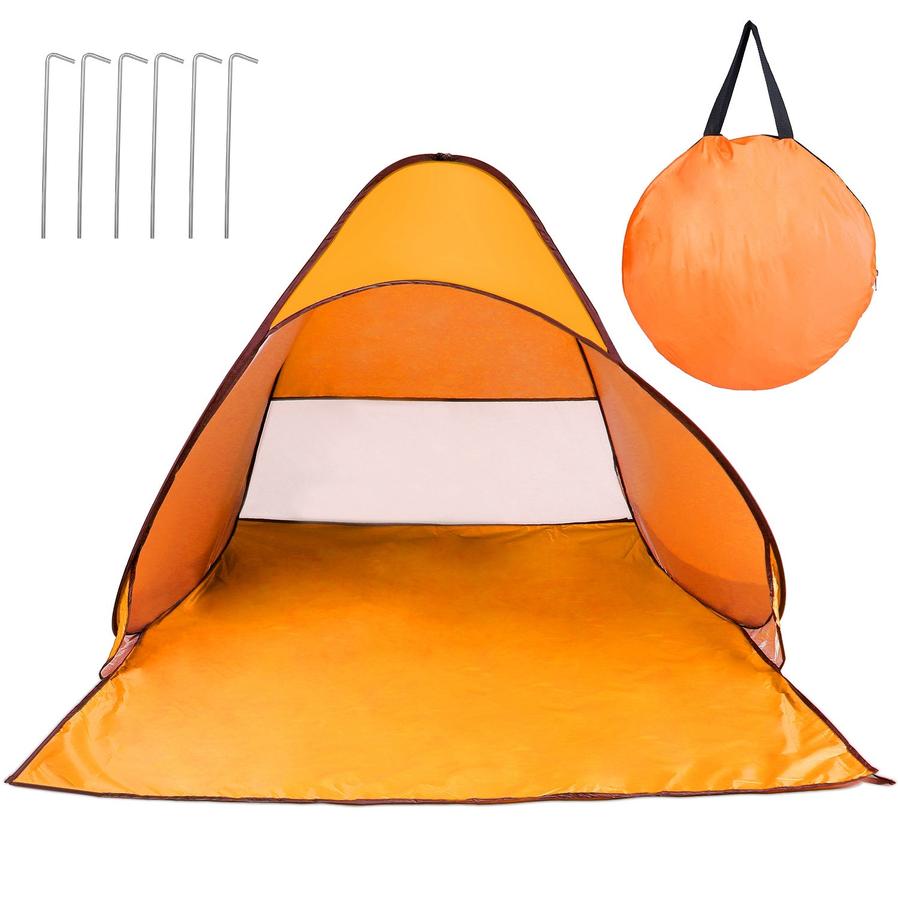 JMT-715274 Automatic UV-Protected Beach Tent for 2-3 People with Net Window and Storage Bag, Waterproof Design for Outdoor Activities