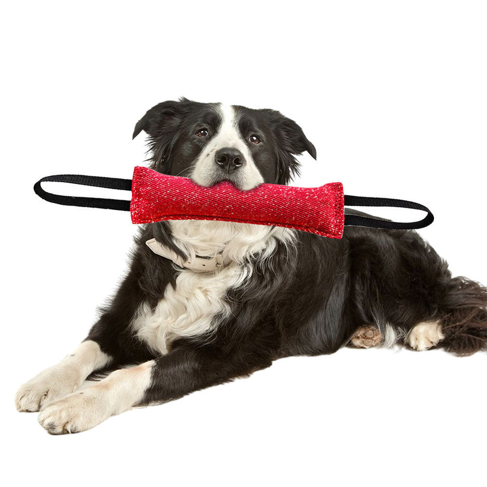 JMT-715530 Durable Dog Tug Chew Stick for Teeth Cleaning - Ideal Interactive Toy for Medium Breeds