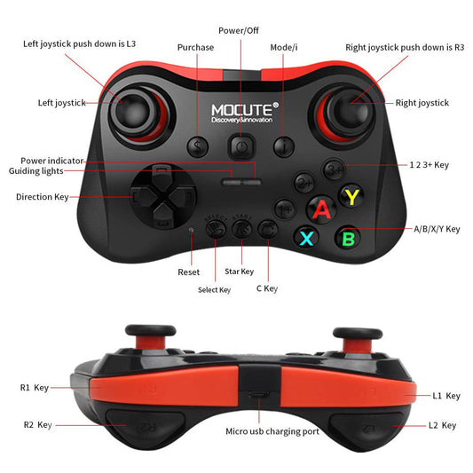 JMT-715850 Wireless Bluetooth Gamepad for Mobile Phones – Rechargeable, 40-Hour Playtime, Multiple Compatibility
