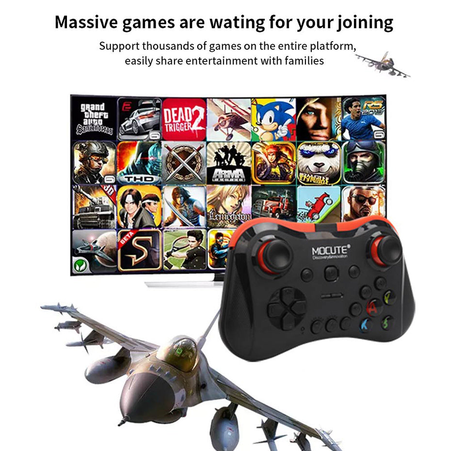 JMT-715850 Wireless Bluetooth Gamepad for Mobile Phones – Rechargeable, 40-Hour Playtime, Multiple Compatibility