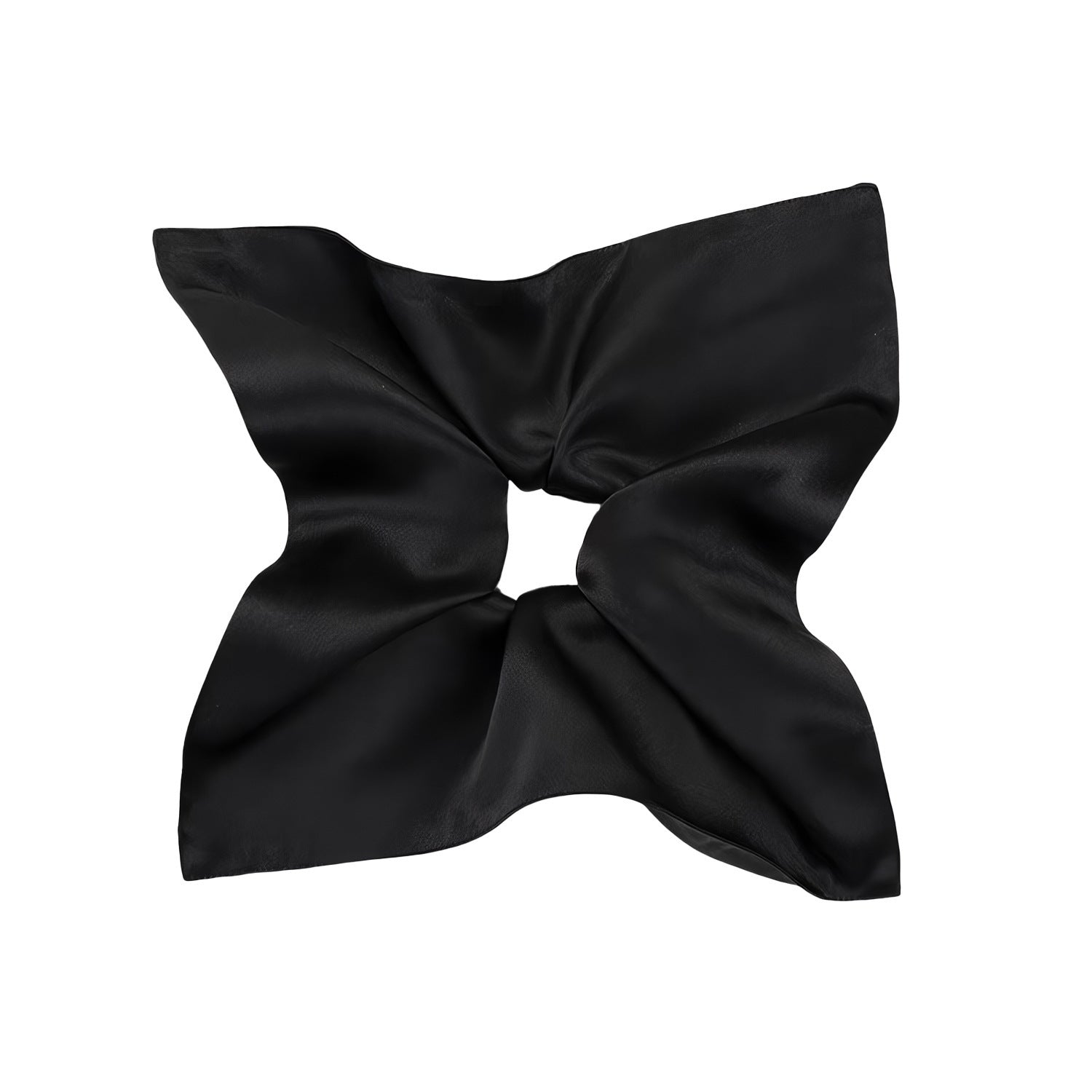 JMT-715914 Silk Square Hair Ring Accessories in Solid Colors - Navy Blue, Black, Gray Pink, Gold, Wine Red, Rose Gold, Light Brown