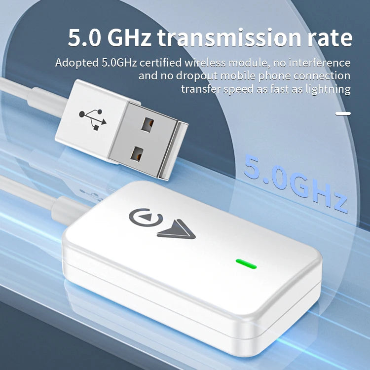 JMT-716042 Wireless Carplay Adapter for Apple Carplay and Android Auto - Converts Wired to Wireless Connection