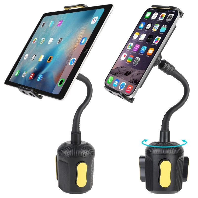 JMT-716234 Telescopic Anti-Skid Shock-Proof Car Mobile Phone Holder - Black and Yellow