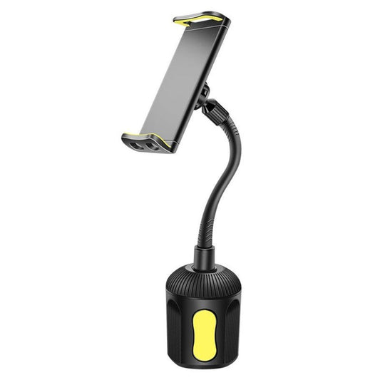 JMT-716234 Telescopic Anti-Skid Shock-Proof Car Mobile Phone Holder - Black and Yellow