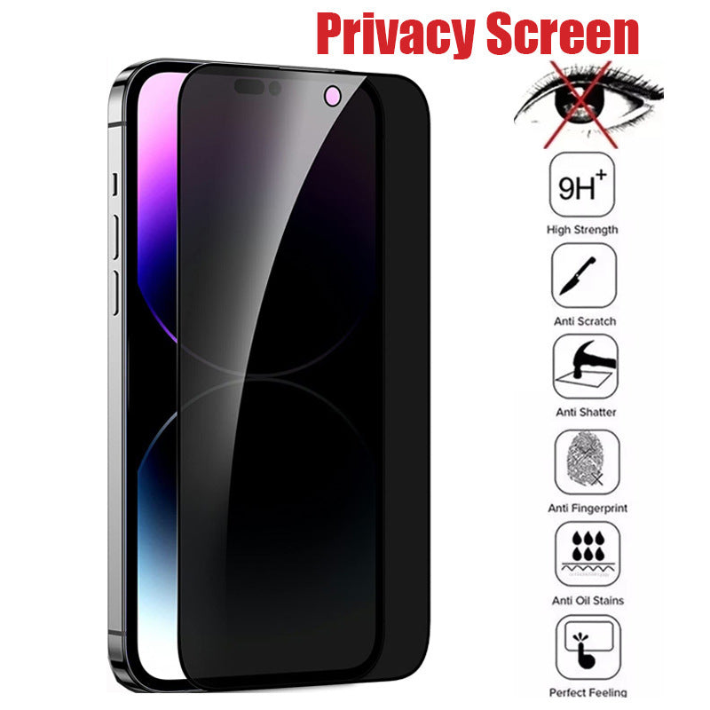 JMT-716554 Anti-Peeping Tempered Glass Film for iPhone Models