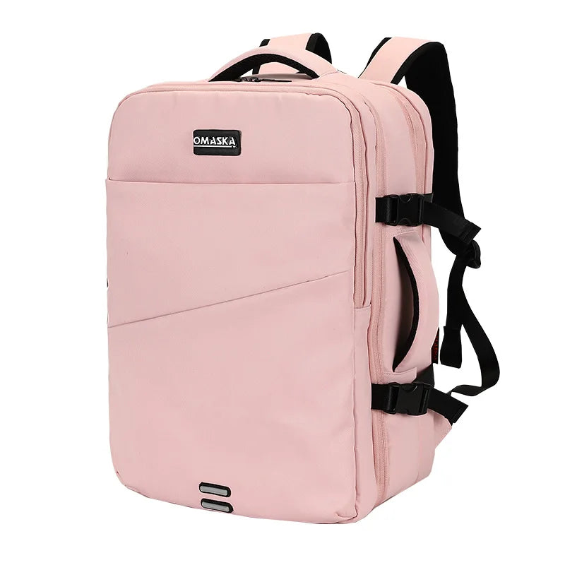 JMT-716554 Large Capacity 17-Inch Waterproof Nylon Laptop Backpack with Extension Layer for Students