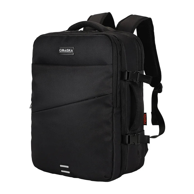 JMT-716554 Large Capacity 17-Inch Waterproof Nylon Laptop Backpack with Extension Layer for Students