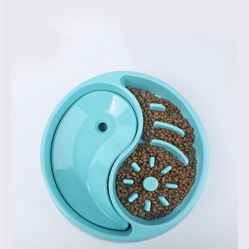 JMT-716554 Non-Wet Mouth Anti-Choke Food and Water Bowl for Dogs and Cats - 1600ML Water Capacity, 600ML Food Capacity, Available in Blue & Pink