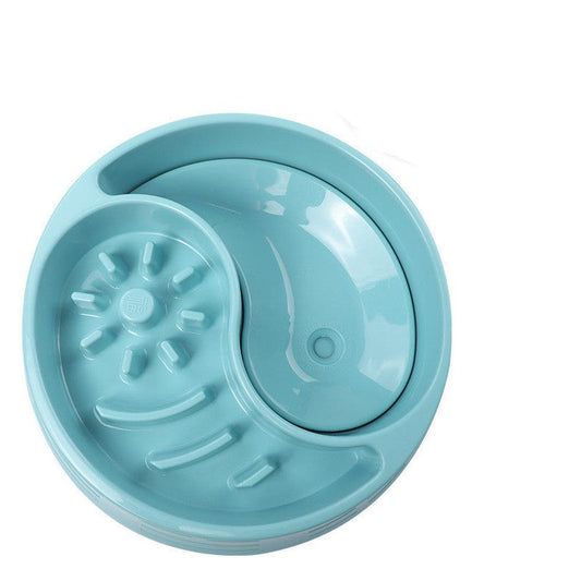 JMT-716554 Non-Wet Mouth Anti-Choke Food and Water Bowl for Dogs and Cats - 1600ML Water Capacity, 600ML Food Capacity, Available in Blue & Pink