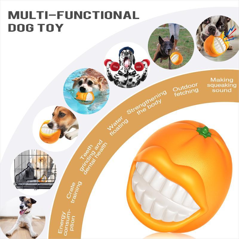 JMT-716682 Durable Dog Chew Toy with Built-in Sound Whistle - TPR Material for Medium to Large Breeds