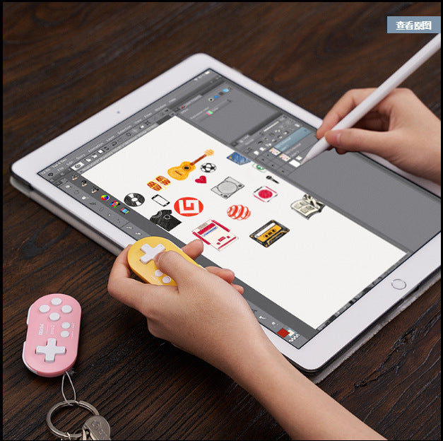 JMT-717002 Mobile Computer Drawing Gamepad for Switch, Windows, Android, macOS, and Steam - ABS Material, Compact Size