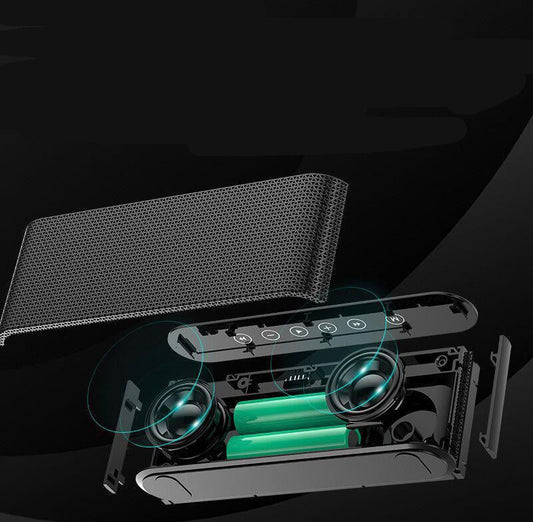 JMT-717706 Portable 8000mAh Power Bank and Mini Speaker with Dual Heavy Bass Speakers