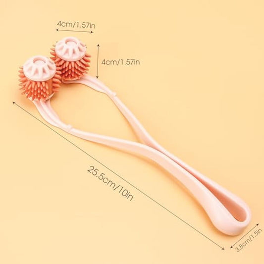 JMT-717834 Pink Cat Massager Roller with Scroll Wheel for Gentle Head and Face Massage