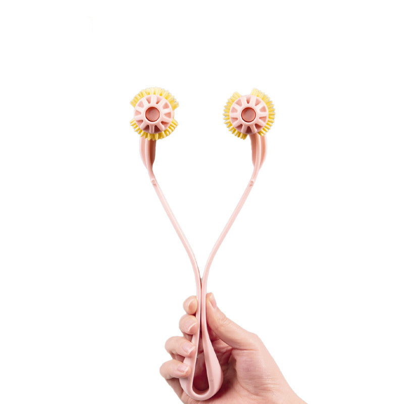 JMT-717834 Pink Cat Massager Roller with Scroll Wheel for Gentle Head and Face Massage