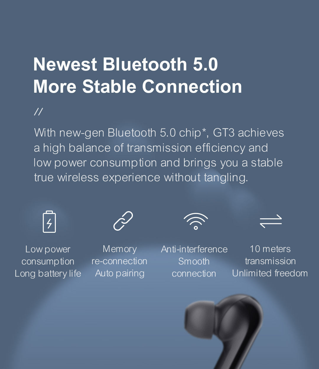 JMT-718346 True Wireless Bluetooth In-Ear Sports Headphones with Binaural Calling and Noise Reduction Features