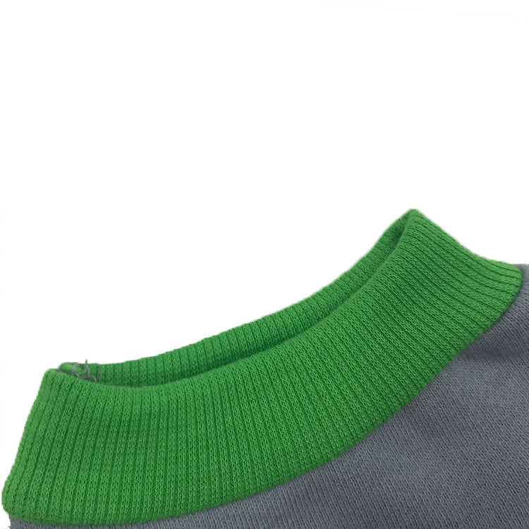 JMT-718602 Fleece Cloth Small Dog Vest with Letter and Bone Design, Available in Gray with Green Edge