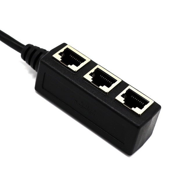 JMT-718858 RJ45 Network Cable Splitter with Gold-Plated Connectors and Shielding Protection