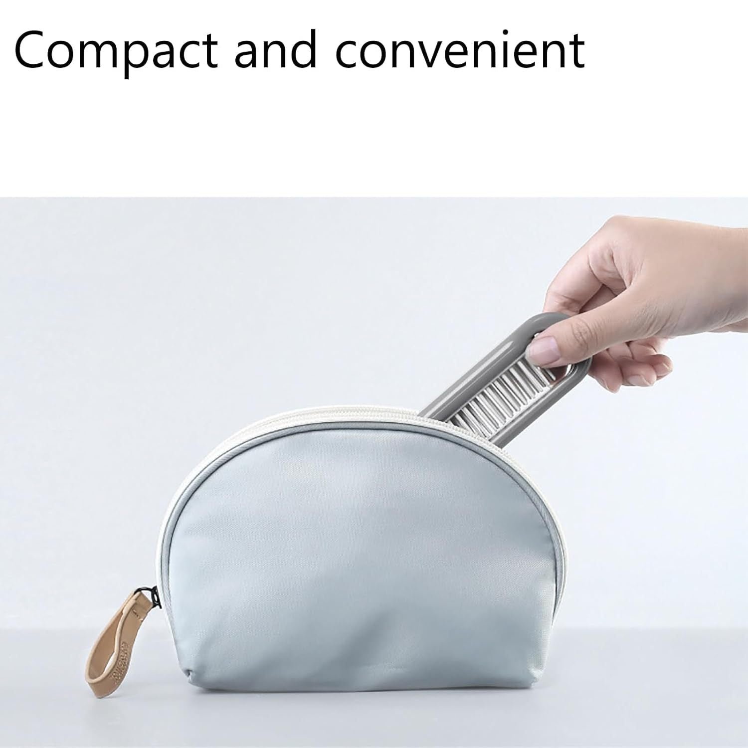 JMT-718922 Foldable Pet Brush for Travel, Soft Toothed Comb for Dogs and Cats