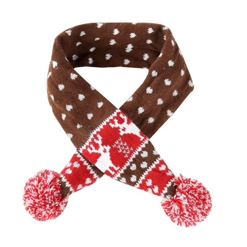 JMT-719306 Cozy Christmas Scarf for Pets - Soft Acrylic Holiday Accessory for Cats and Dogs