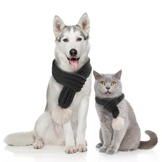 JMT-719306 Cozy Christmas Scarf for Pets - Soft Acrylic Holiday Accessory for Cats and Dogs