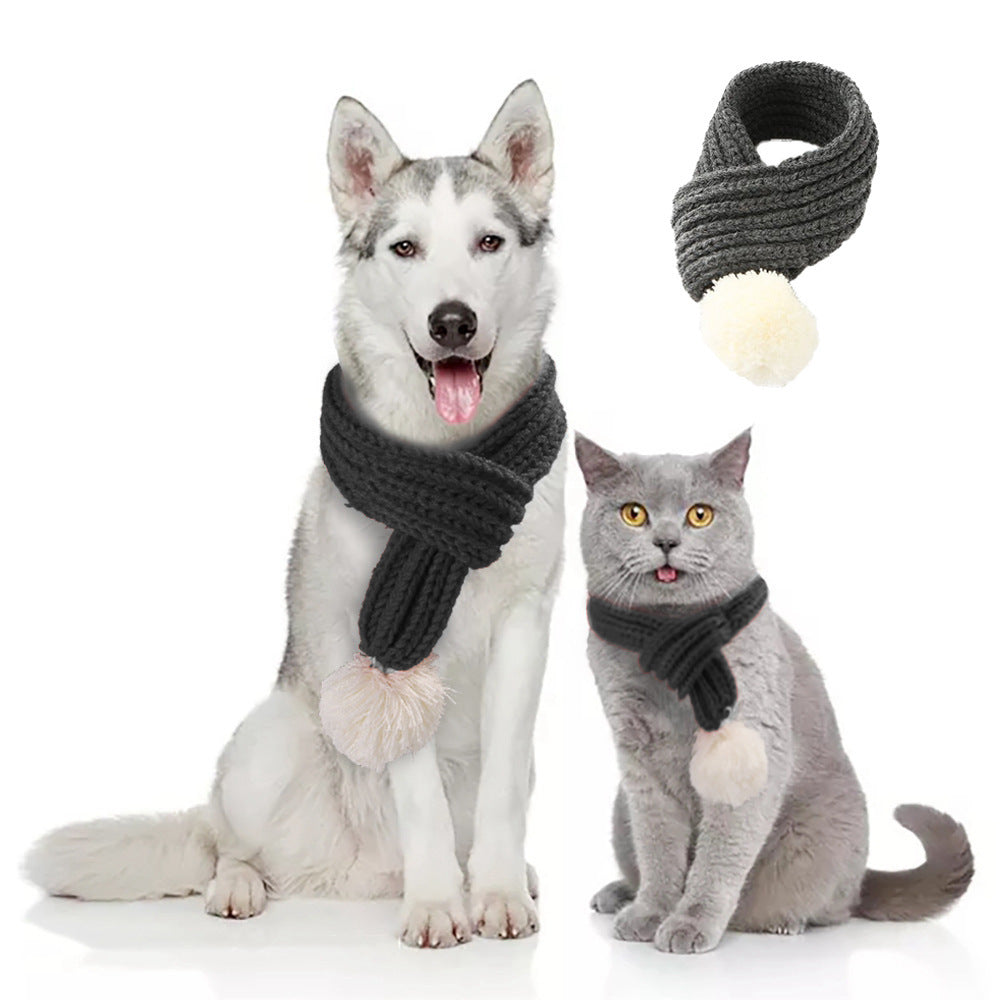JMT-719306 Cozy Christmas Scarf for Pets - Soft Acrylic Holiday Accessory for Cats and Dogs