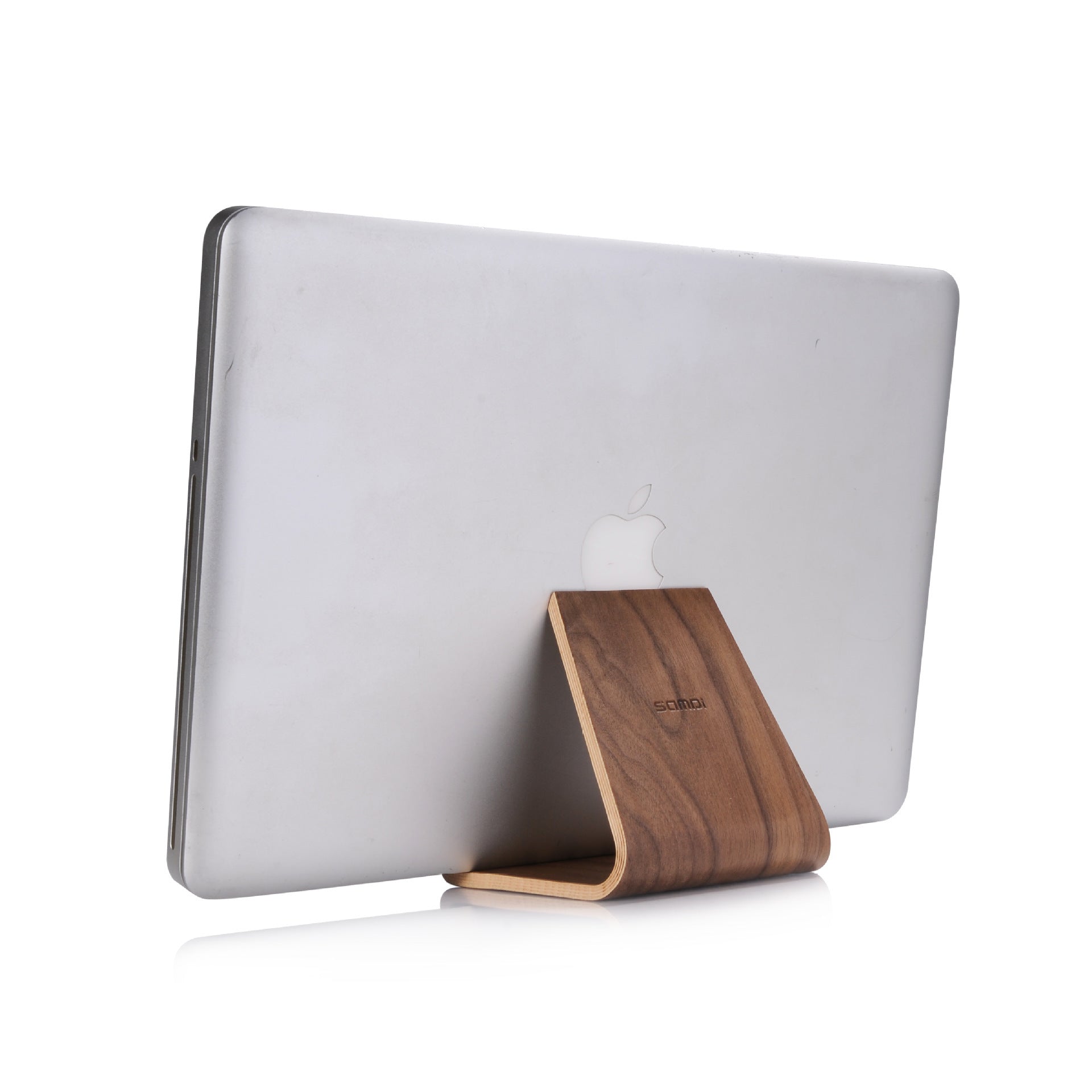 JMT-719690 Double-Sided Tablet Stand in Birch and Walnut Finish, Compact Design, Lightweight at 92g