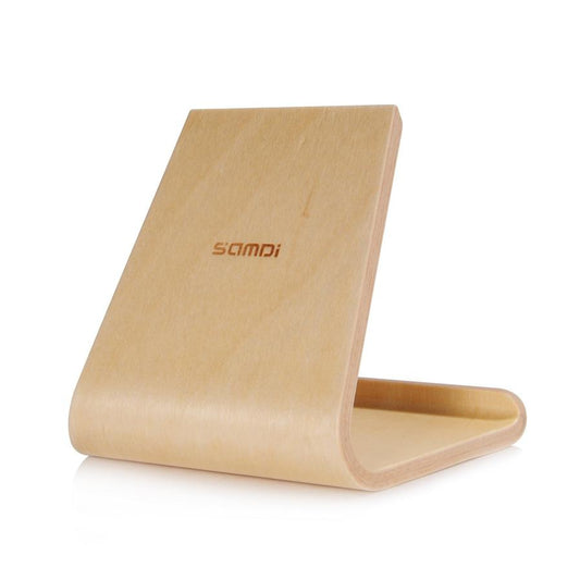 JMT-719690 Double-Sided Tablet Stand in Birch and Walnut Finish, Compact Design, Lightweight at 92g